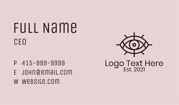 Mystical Tarot Eye  Business Card Design Image Preview