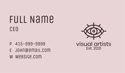 Mystical Tarot Eye  Business Card Image Preview