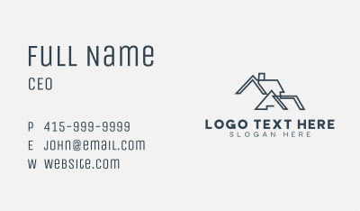 Minimal House Roof Business Card Image Preview
