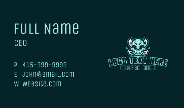 Casino Gaming Skull Business Card Design Image Preview