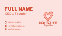 Heart Couple Hands Business Card Design