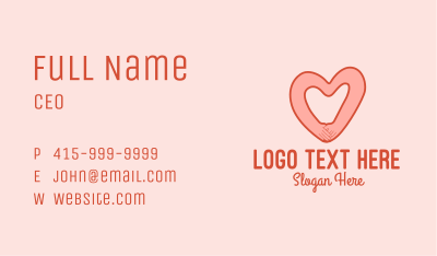 Heart Couple Hands Business Card Image Preview