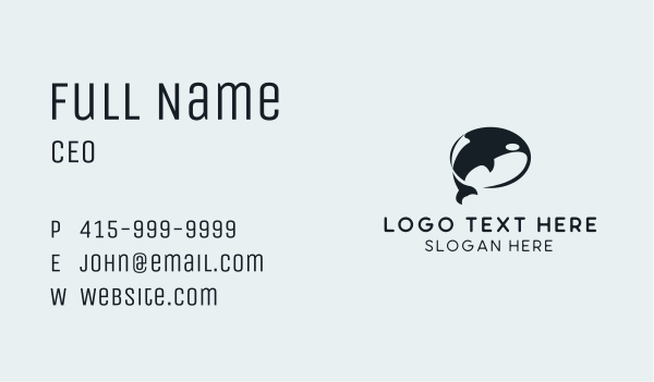Orca Whale Aquarium Business Card Design Image Preview