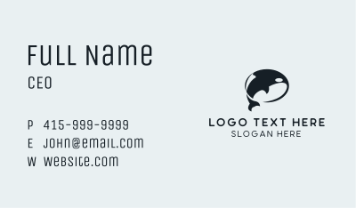 Orca Whale Aquarium Business Card Image Preview
