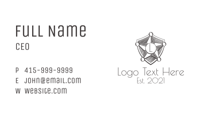 Sheriff Badge Letter  Business Card Image Preview
