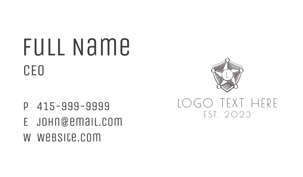 Sheriff Badge Letter  Business Card Design Image Preview
