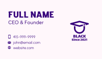 Minimalist Graduation Cap Business Card Image Preview