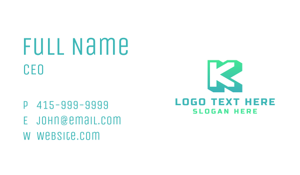 Generic Gradient Company Business Card Design Image Preview