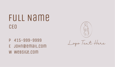 Female Body Emblem Business Card Image Preview