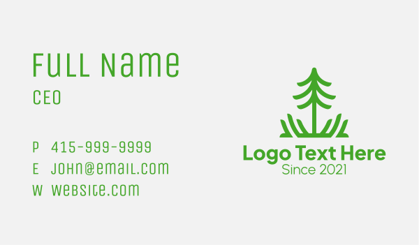 Pine Tree Nature  Business Card Design Image Preview