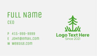 Pine Tree Nature  Business Card Image Preview