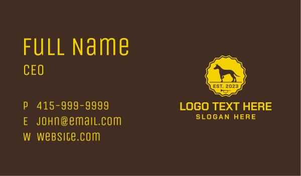 Dog Show Badge Business Card Design Image Preview