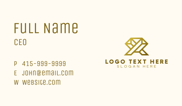 Gold Diamond Luxury Business Card Design Image Preview