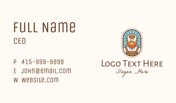 Beard Man Overalls Business Card Design Image Preview
