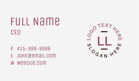Round Freestyle Letter Business Card Image Preview
