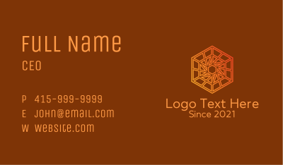 Hexagon Construction Company  Business Card Image Preview