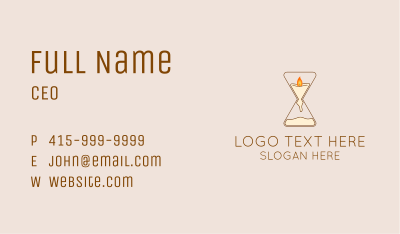 Candle Hour Glass Business Card