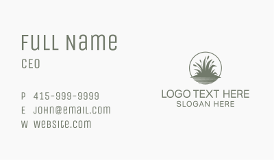 Grass Weed Round Business Card Image Preview