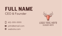 Monoline Deer Head  Business Card Design