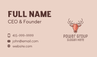 Monoline Deer Head  Business Card Image Preview