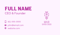 Minimalist Violet Flower Business Card Image Preview