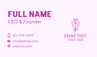 Minimalist Violet Flower Business Card Image Preview