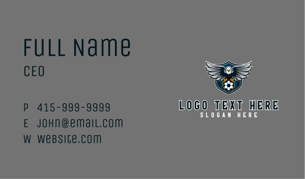 Soccer Eagle Tournament Business Card Design Image Preview