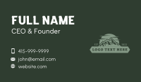 Hipster Mountain Sunset Business Card Design