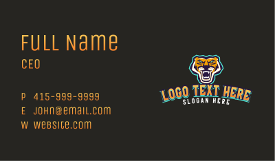 Tiger Sports Mascot Business Card Image Preview