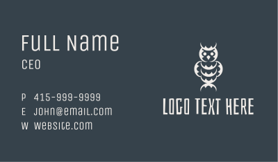 Tribal Owl Business Card Image Preview