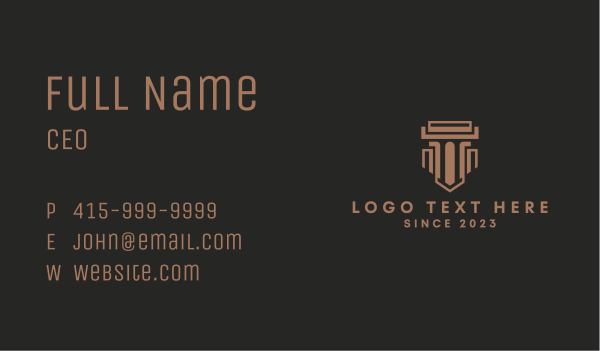 Builder Column  Business Card Design Image Preview