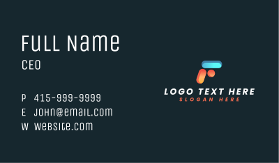 Digital Creative Studio Letter F Business Card Image Preview