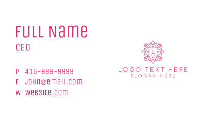 Mandala Pattern Letter  Business Card Image Preview