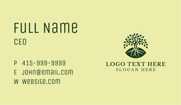 Natural Mangrove Tree Business Card Design Image Preview