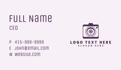 Photoshoot Camera Studio Business Card Image Preview