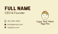 Smiling Happy Egg Head Business Card Design