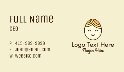 Smiling Happy Egg Head Business Card Image Preview