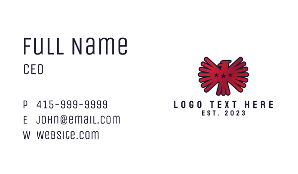Red Eagle Shield Business Card Design Image Preview