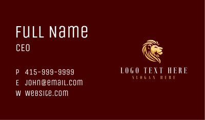 Luxury Lion Animal Business Card Image Preview