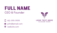 Programming Software Letter V Business Card Image Preview