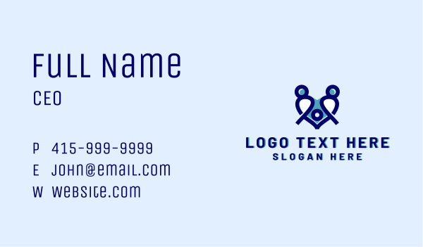 Heart Group Family Business Card Design Image Preview