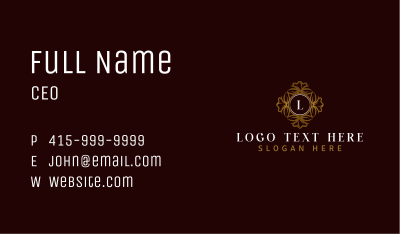 Luxury Floral Fashion Business Card Image Preview