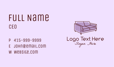 Sofa Furniture Couch Business Card