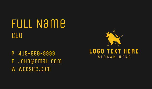 Golden Star Meat Shop  Business Card Design Image Preview