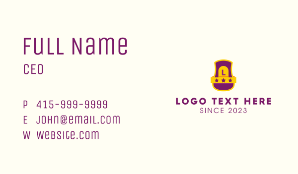 Three Star Emblem Lettermark Business Card Design Image Preview