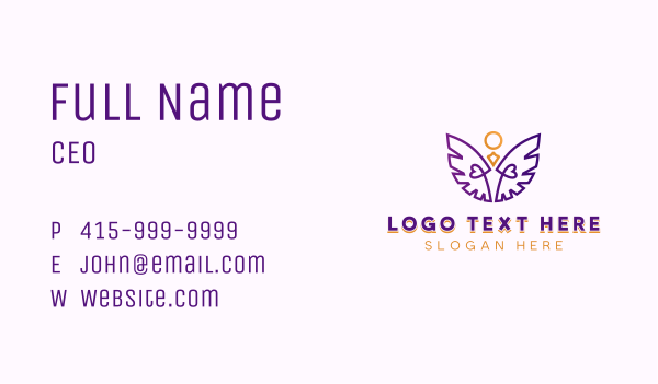 Holy Spiritual Angel Business Card Design Image Preview