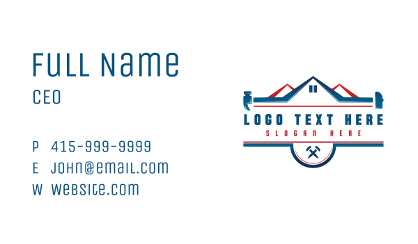 Builder Hammer Tools Business Card Design Image Preview
