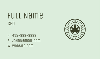 Marijuana Plantation Badge Business Card Image Preview