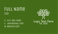 White Outline Plant  Business Card Image Preview