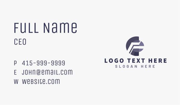 Multimedia Media Letter F Business Card Design Image Preview